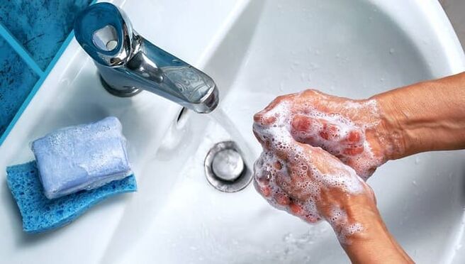 hand washing against parasites